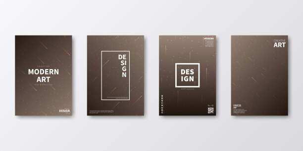 宣传册模板排版，棕色封面设计，企业年报，传单，杂志图片下载