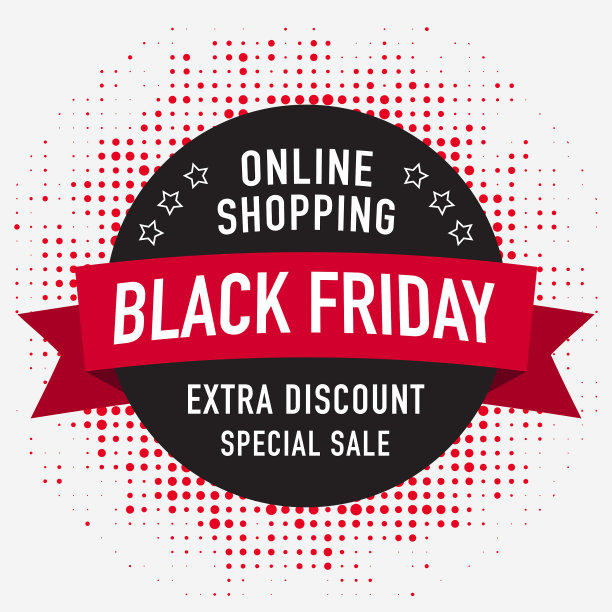 黑色星期五丝带标签图片下载