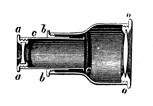 古董插图，物理原理和实验，光学:望远镜图片下载