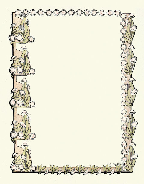 19世纪，维多利亚，19世纪90年代，19世纪，新艺术风格的花边设计图片下载