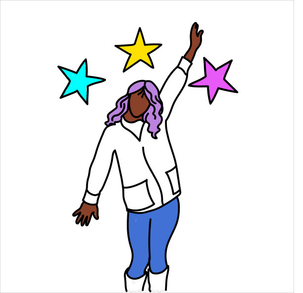 追求星星的女人，紫色图片下载