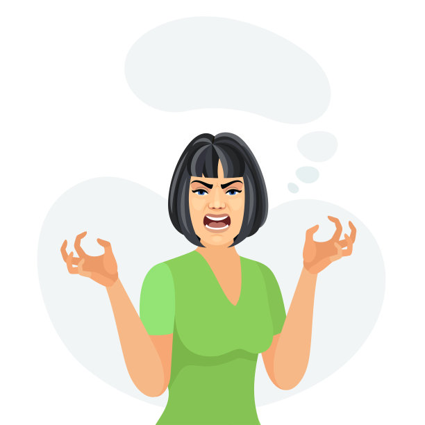 愤怒的女人。图片下载