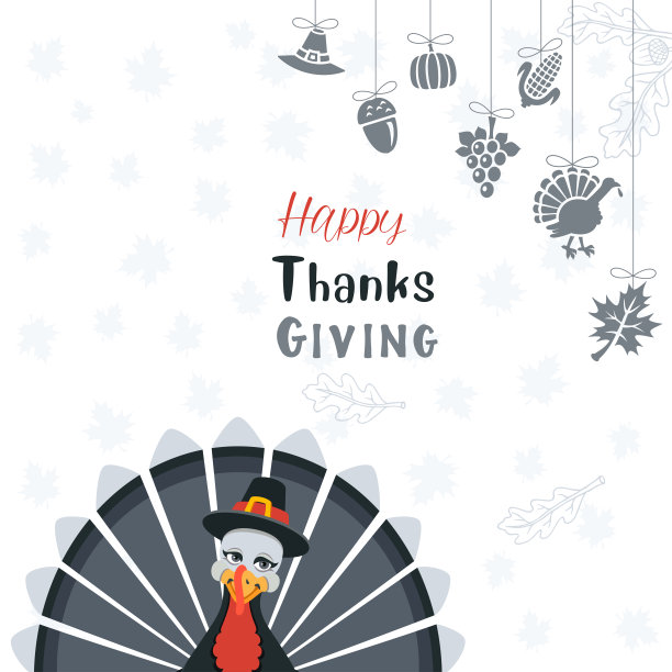 感恩节贺卡模板图片下载