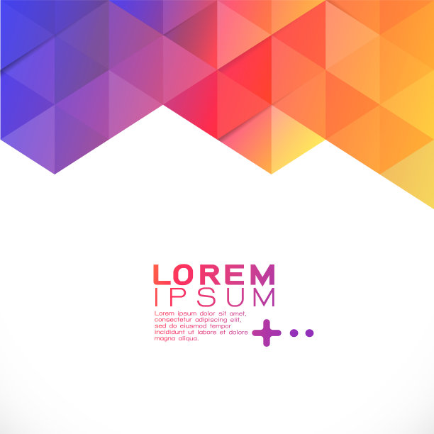 抽象彩色梯度几何模板图片下载