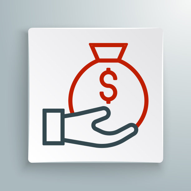 线钱袋图标孤立在白色背景图片下载