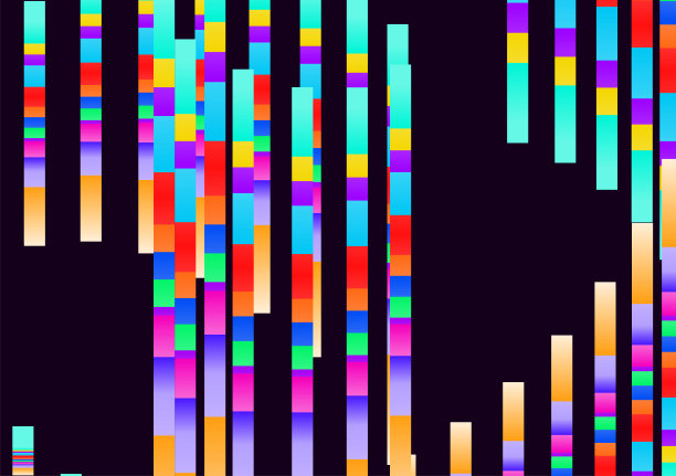 摘要霓虹灯流动声波节奏动态条纹技术图案背景图片下载
