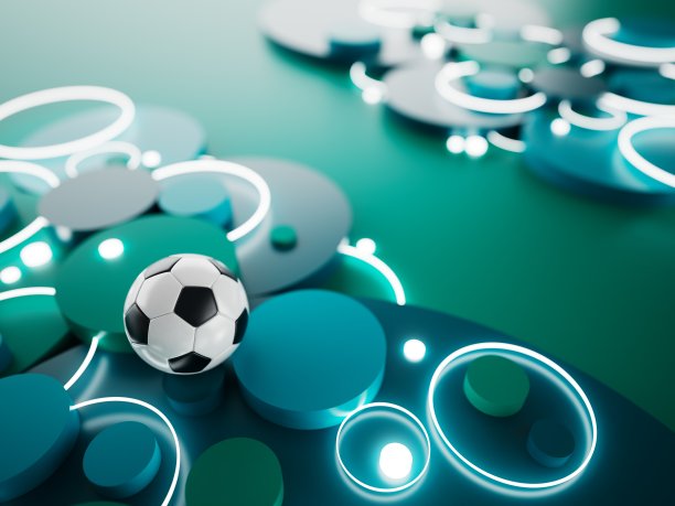 足球3d对象。3 d演示。图形背景元素。运动抽象背景图片下载