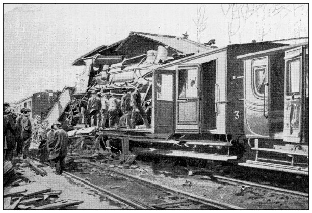 古董图:火车事故图片下载