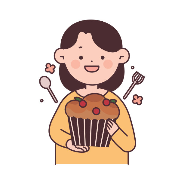 一个吃松饼的女人。图片下载