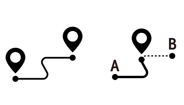 在地图上显示位置和路线的指针图标图片下载