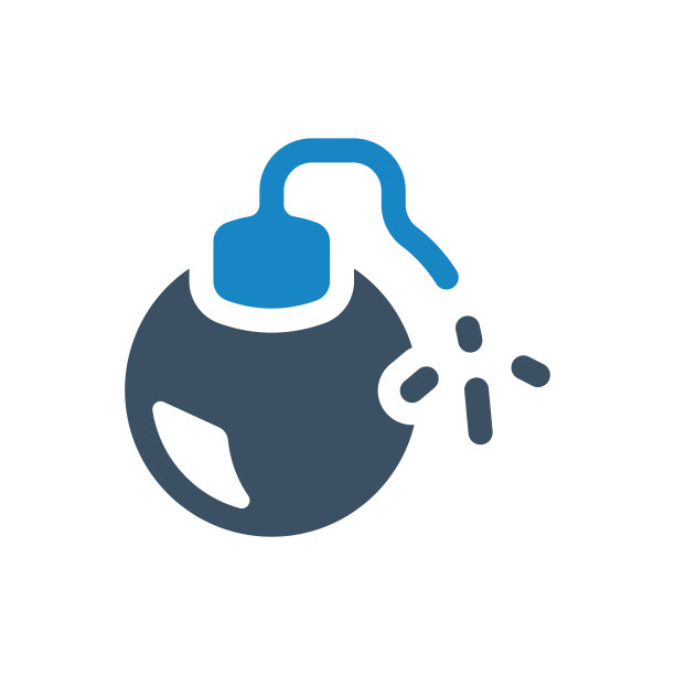 炸弹图标或炸弹轮廓图标。扁平化设计风格图片下载