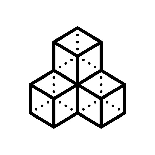 三维对象可视化技术，线性图标，图标，矢量和插图。图片下载