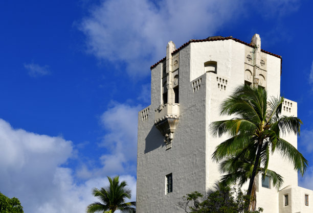 檀香山市政厅大楼，夏威夷瓦胡岛檀香山图片下载