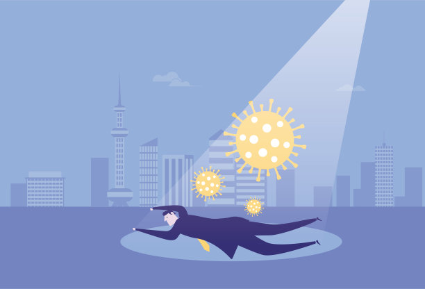 商人被病毒击倒图片下载