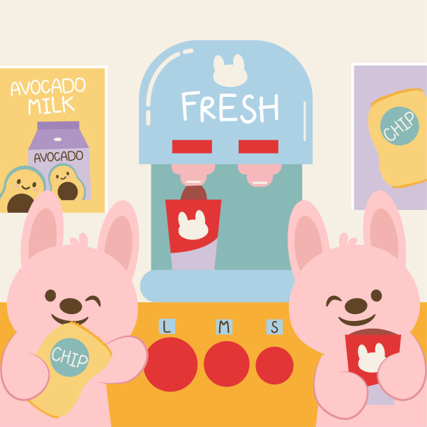 2只狗用花蜜自动售货机买了薯片图片下载