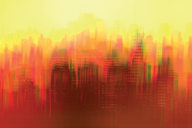 抽象全景城市矢量股票插图图片下载