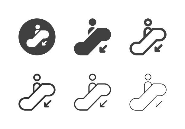 自动扶梯下行图标-多系列图片下载