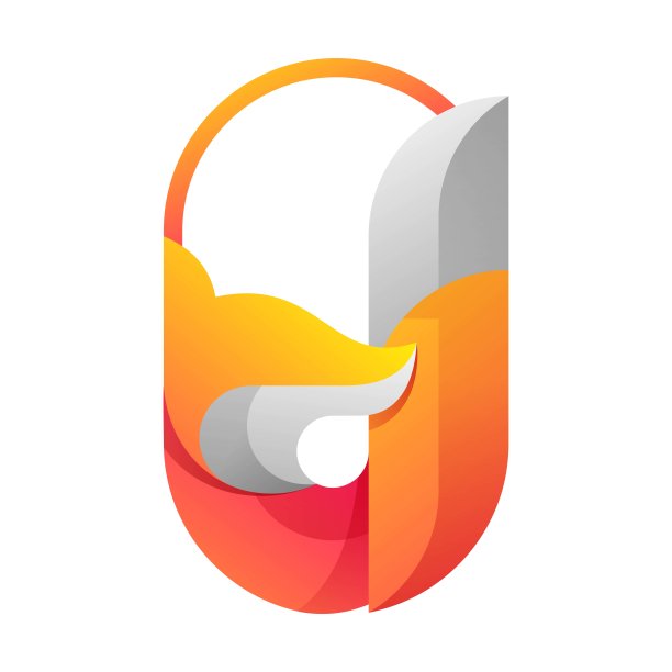 矢量插图狐狸渐变彩色风格图片下载