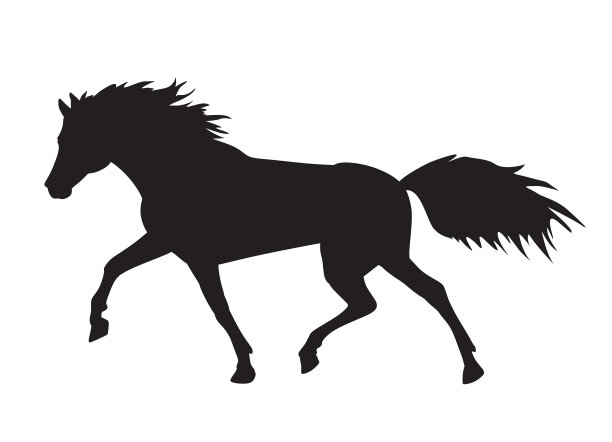 马的轮廓图片下载