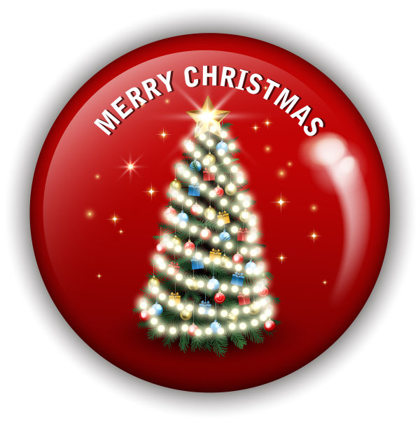 礼物树灯标签图片下载