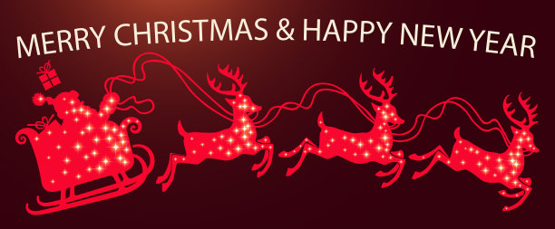 圣诞雪橇盾牌图片下载