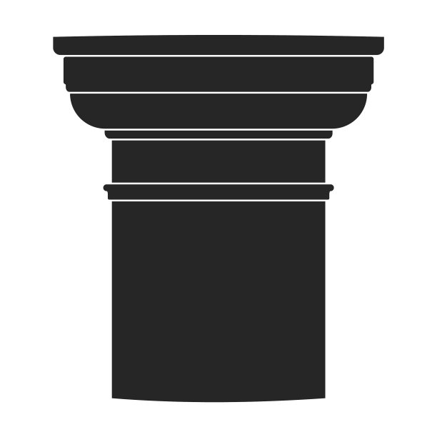 古老的柱状黑色图标图片下载