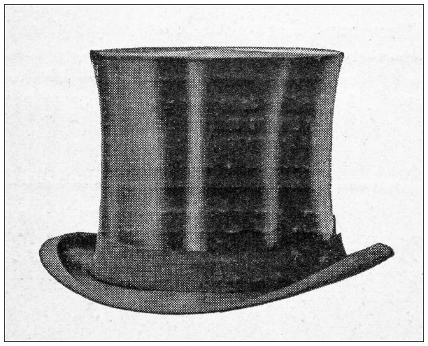 古董插图:时尚帽子，半平边图片下载