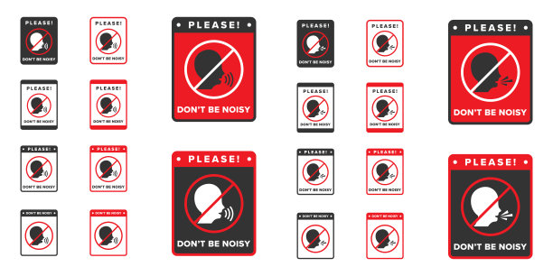 无噪音图标标志矢量设计，图标板禁止有噪音图片下载