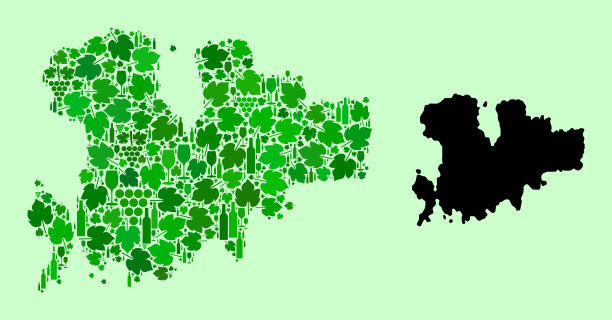 米科诺斯岛地图-葡萄酒和葡萄的马赛克图片下载