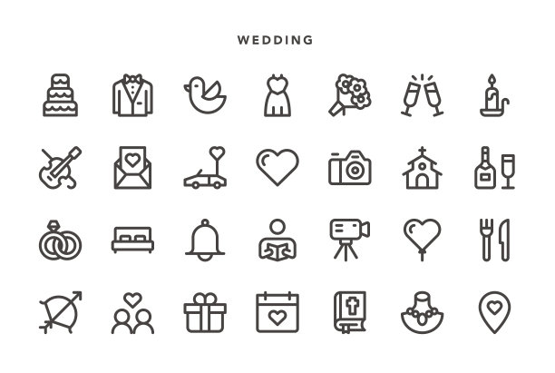 婚礼的图标图片下载