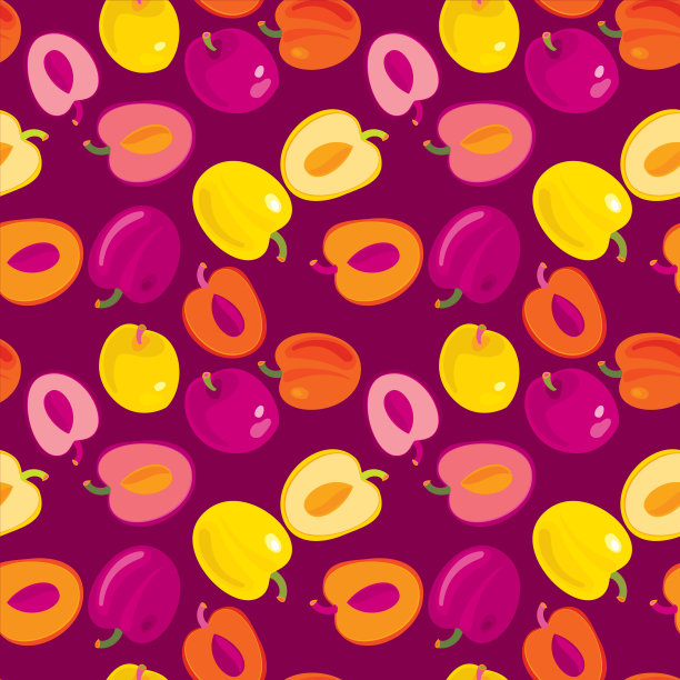 李子无缝图案图片下载