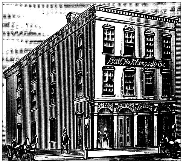 美国古董插图，德克萨斯地标和公司:加尔维斯顿，球和记和公司。图片下载