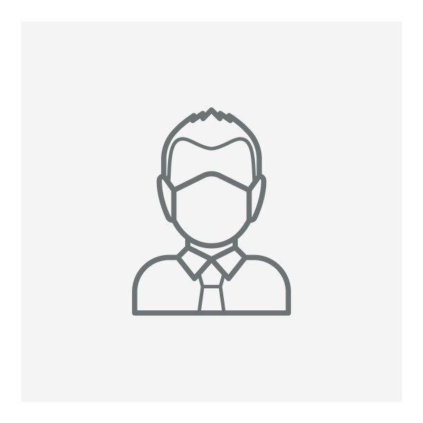 戴医用口罩的男人图标图片下载