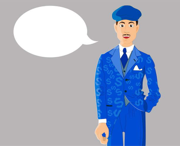 商人用言语冒泡。图片下载