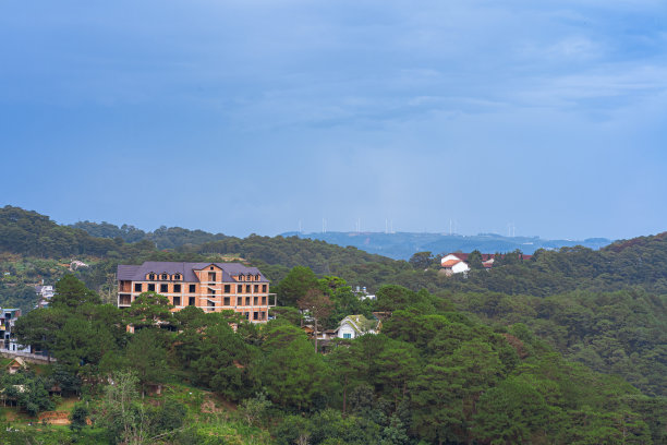 越南大叻或大叻市鸟瞰图图片下载