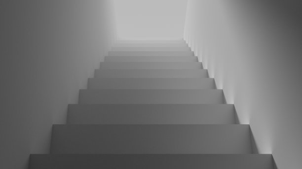 简单的楼梯直接进入地面上看低角度图片下载