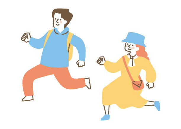 快乐地去旅行的男人和女人图片下载