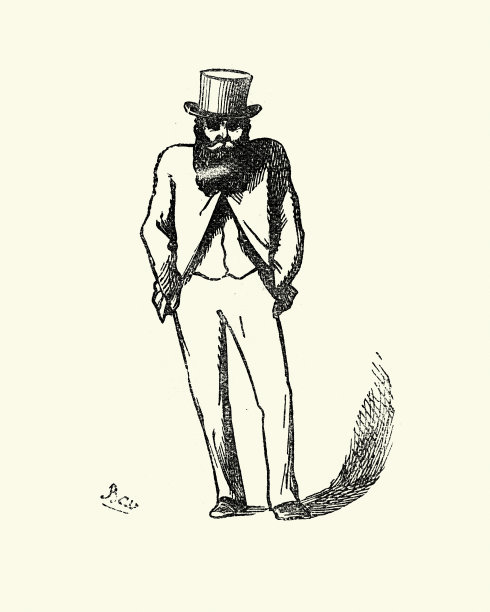 非常忧郁的绅士，维多利亚时代的伦敦人物图片下载