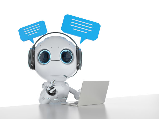 聊天机器人或助理机器人聊天与语音泡沫图片下载