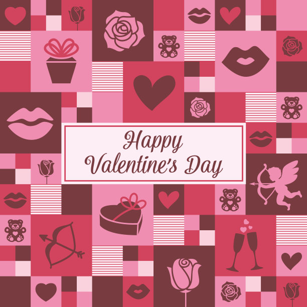 情人节马赛克贺卡- v3图片下载