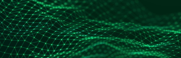 抽象插图与连接的点和线。数字网络背景。科学的概念，技术的概念。3 d图片下载