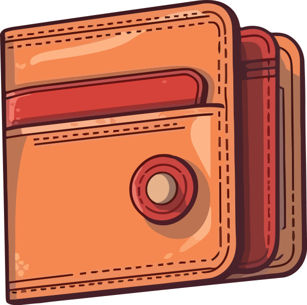 一个钱包图标孤立在白色图片下载