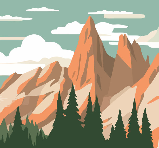 山地自然森林景观图片下载