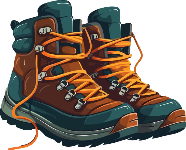 一双登山靴象征着户外探险图片下载