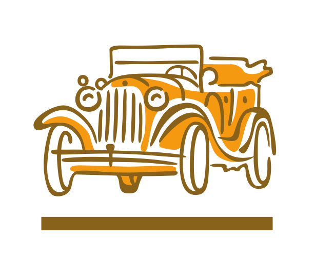 福特T型敞篷复古跑车插图图片下载