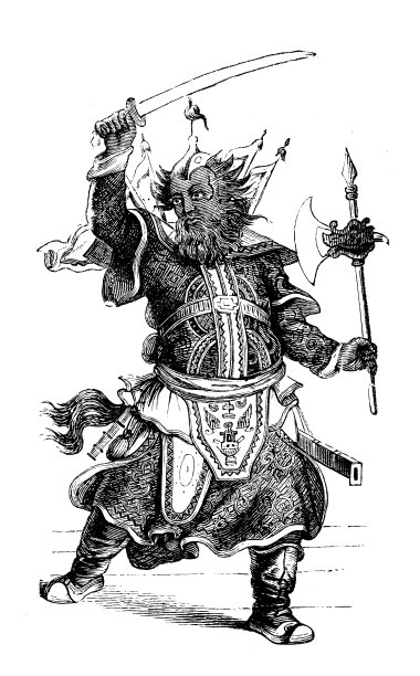 古董插图，民族志和土著文化:东亚，中国演员图片下载