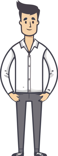 穿着牛仔裤的微笑男人站着图片下载