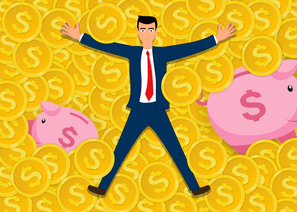 躺在硬币上的人。图片下载