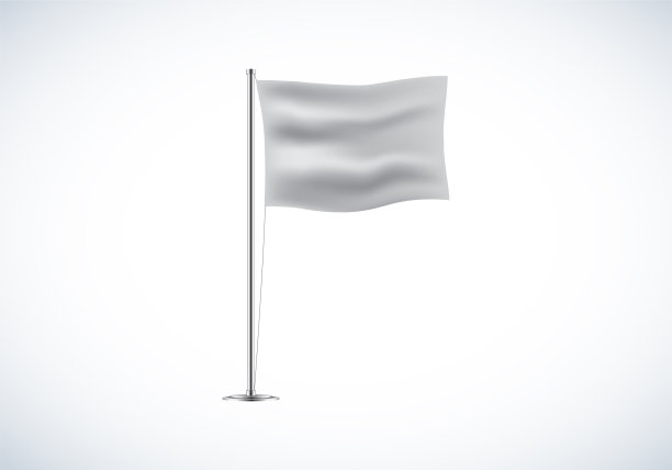 现实模板空白白旗矢量图片下载