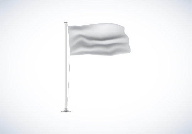 现实模板空白白旗矢量图片下载